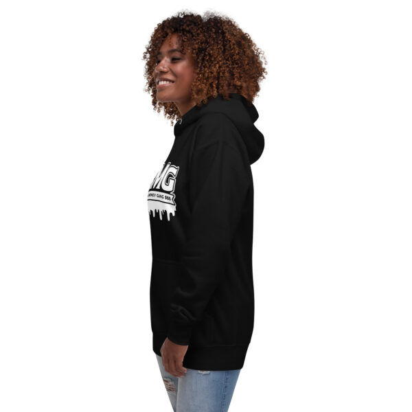 BMG White Drippy Hoodie Unisex - Image 3