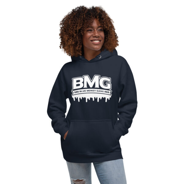 BMG White Drippy Hoodie Unisex - Image 5