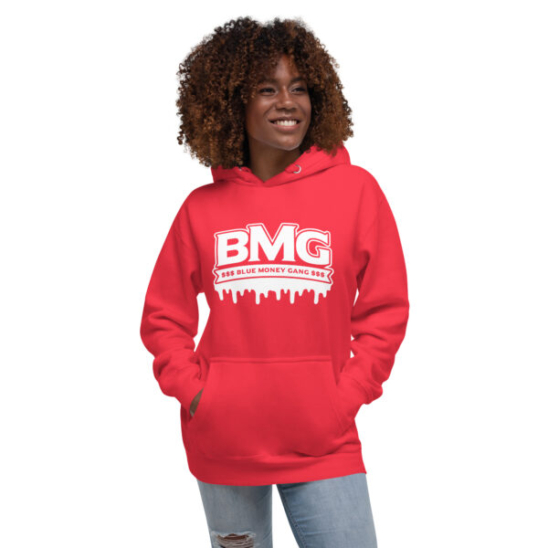 BMG White Drippy Hoodie Unisex - Image 10